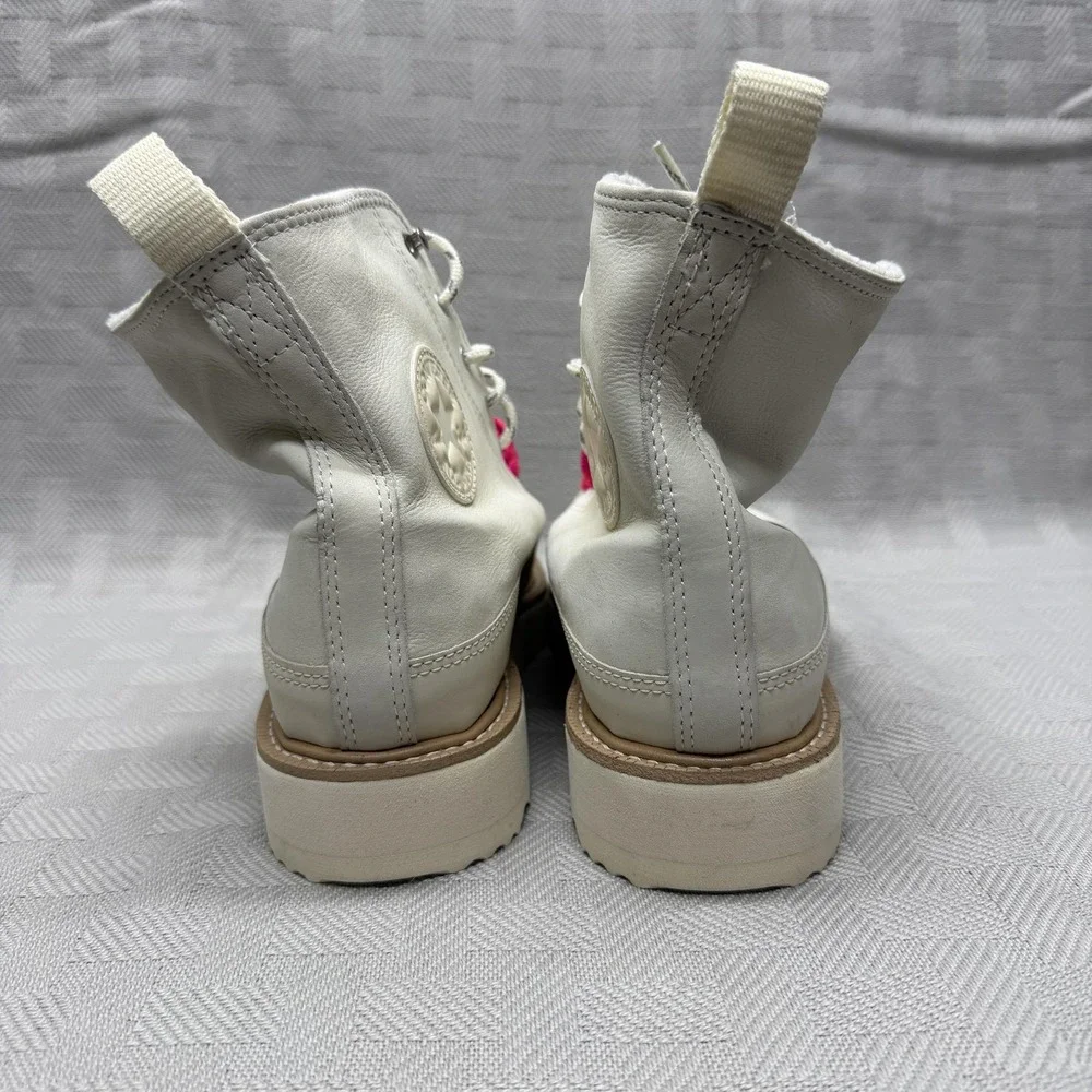 Converse Chuck Taylor All Star Boots‎ Womens Size 8.5 Leather Lugged Fleece - Picture 3 of 8
